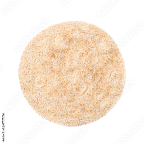 Photography Single wheat tortilla isolated