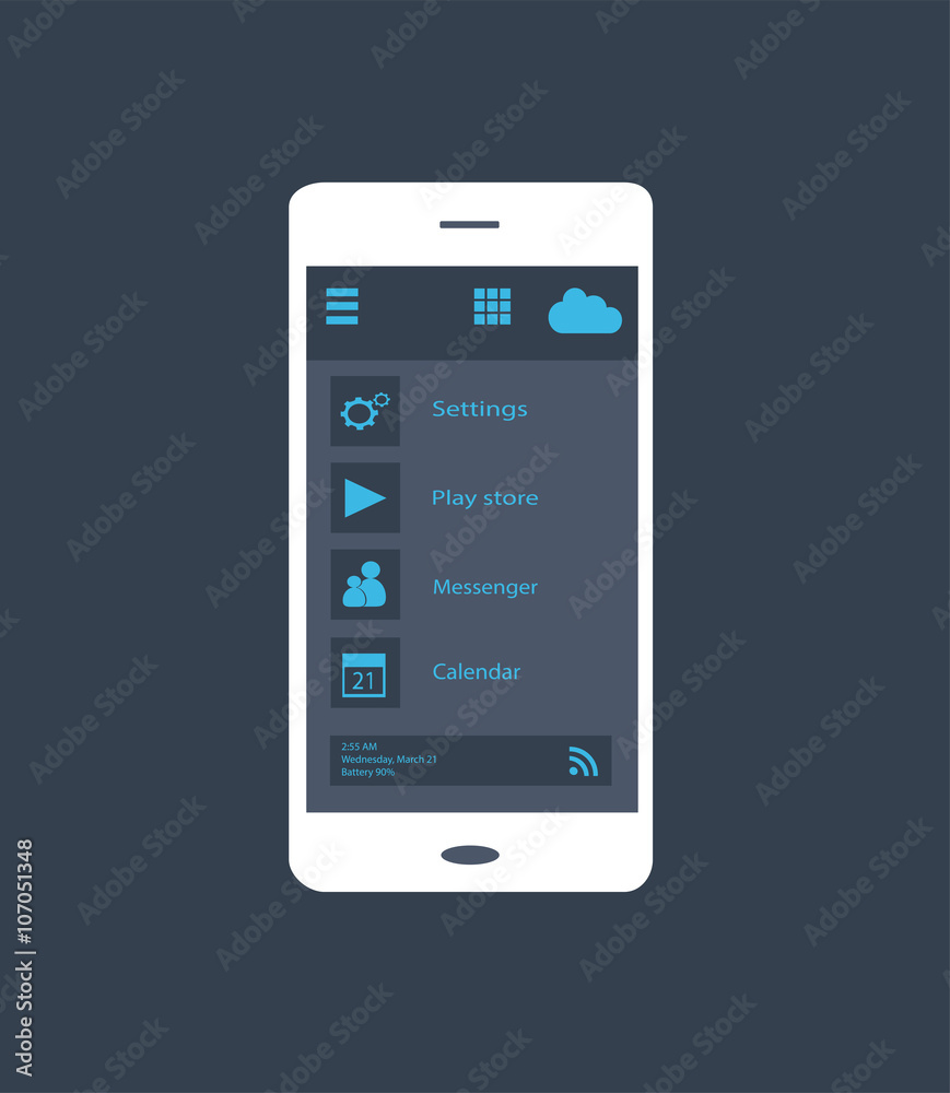 Smartphone icon vector material design Smartphone icon vector material design