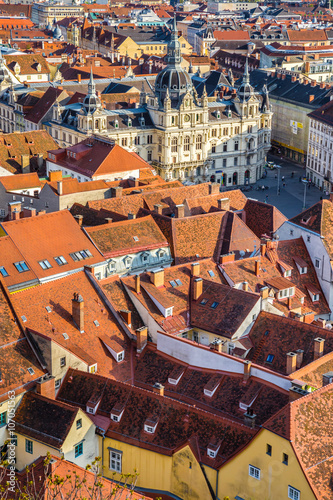 Aerial View Of Town Hall - Graz, Styria, Austria