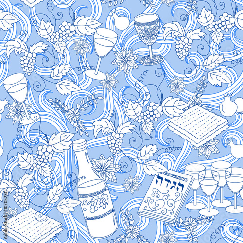 Passover seamless pattern background