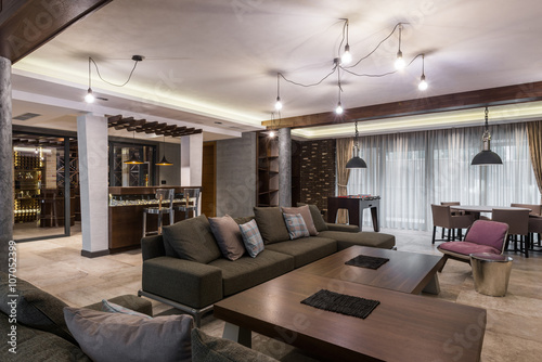 Luxury villa living room interior