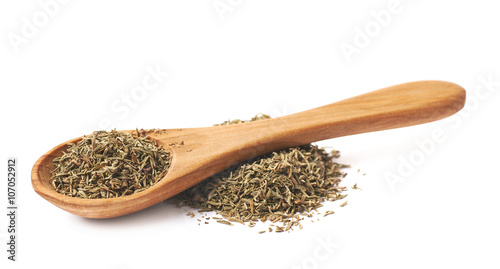 Spoon over the pile of thyme