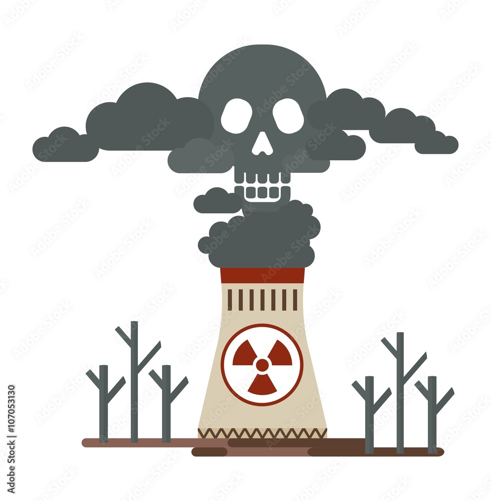 Fototapeta premium thermal power stations and toxic emissions