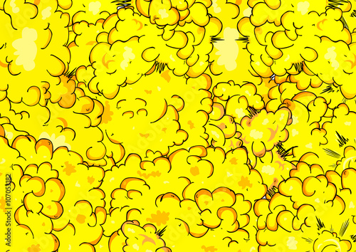 Explosion clouds background.