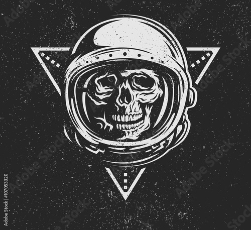 Dead astronaut in spacesuit.