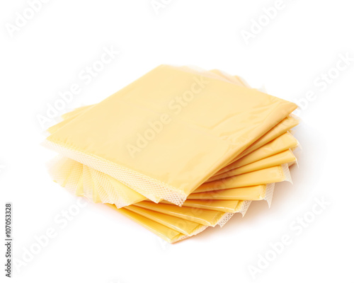 Pile of precessed cheese slices