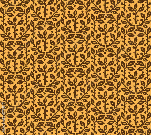 Vector seamless pattern of stems