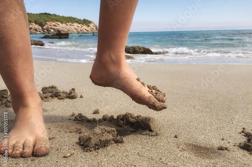 happy feet on the beach