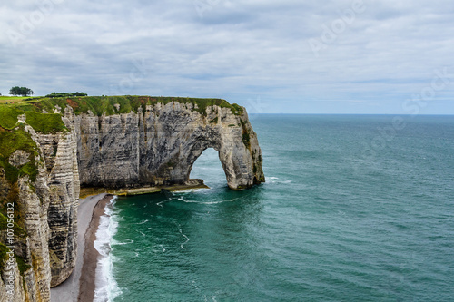 Famous cliffs Amont of Etretat - French seaside resort.