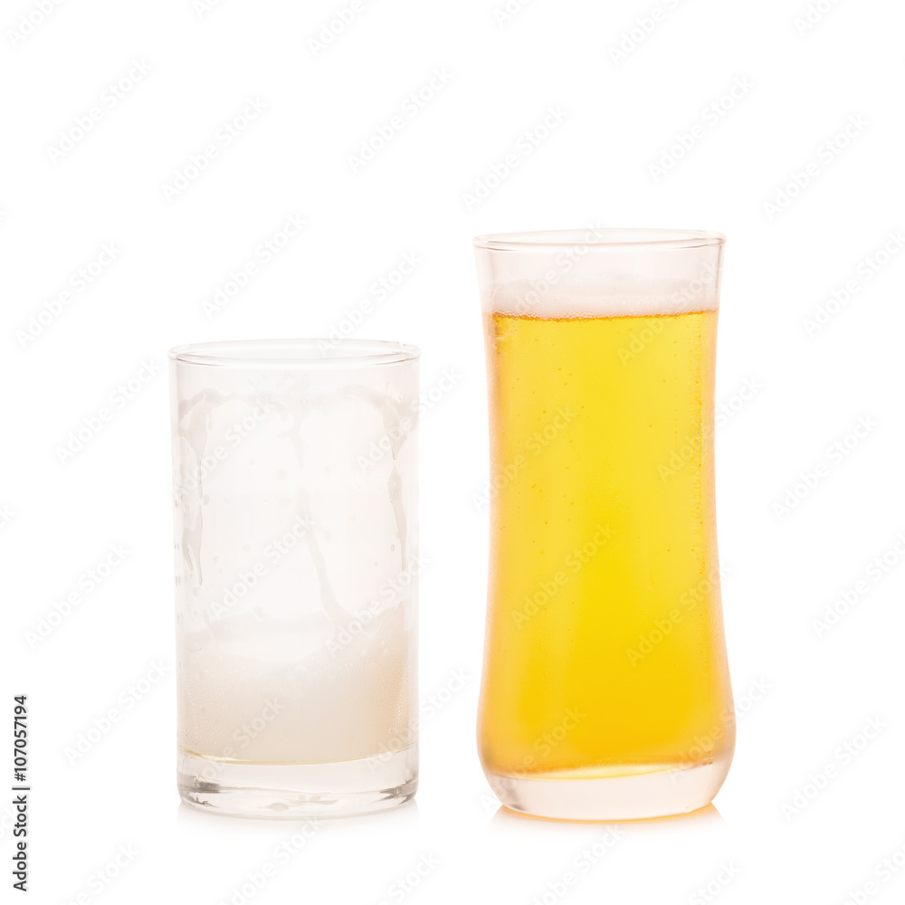 Glass of Cold Beer on White background Glass of Cold Beer on White background