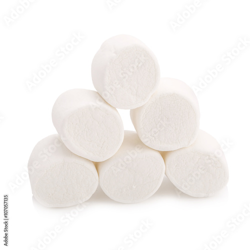 Marshmallows isolated on white background