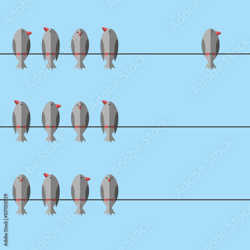Unique free independent bird