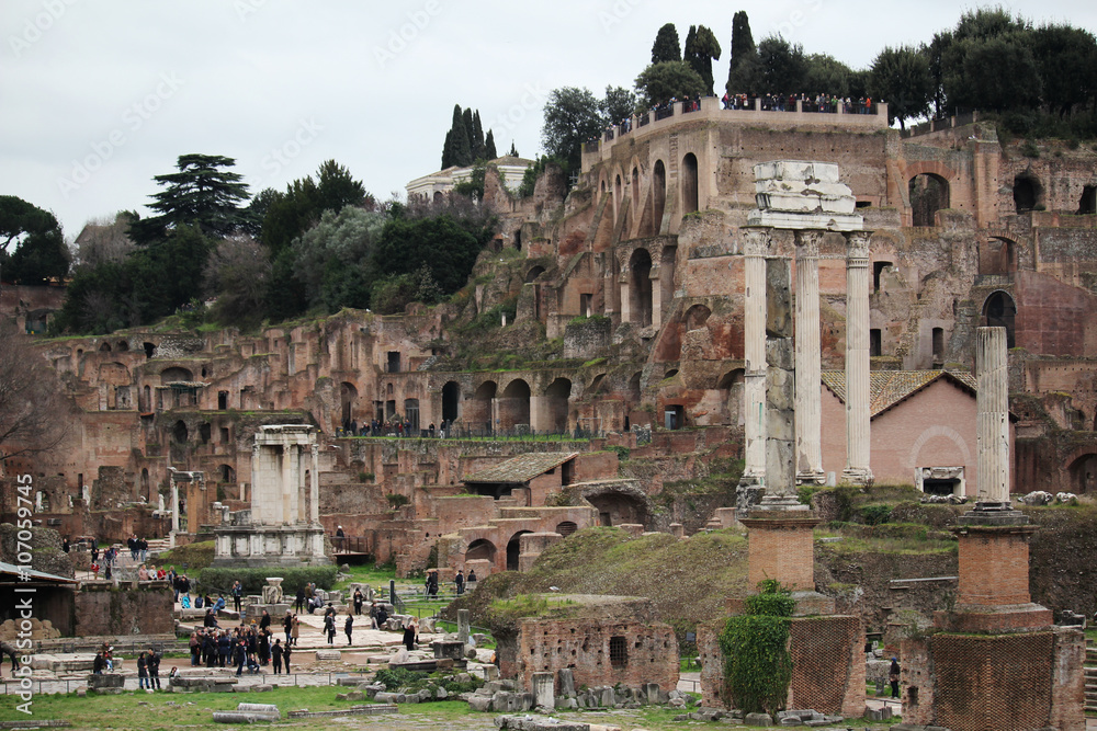 Ancient forum in Rome, Italy 