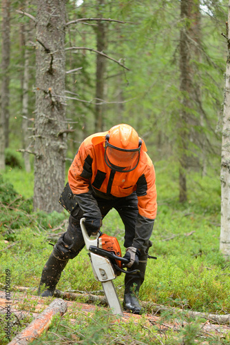 Lumberjack. Northern Finland, Lapland