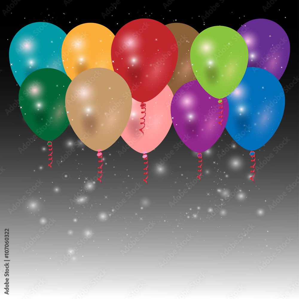 Balloons to celebrate. Vector illustration.