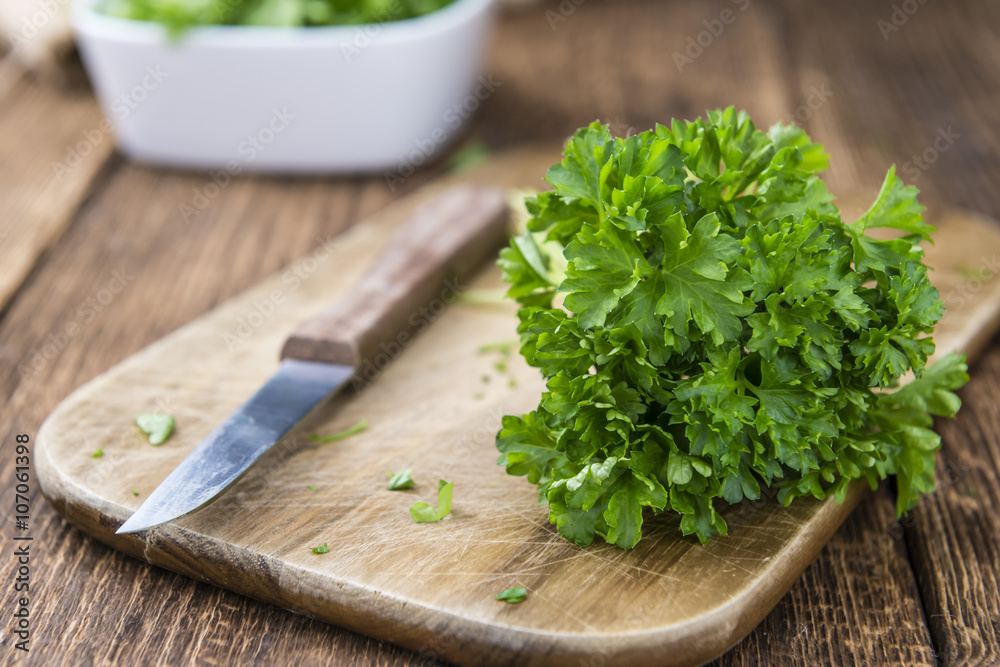 Some fresh Parsley (close-up shot) Some fresh Parsley (close-up shot)