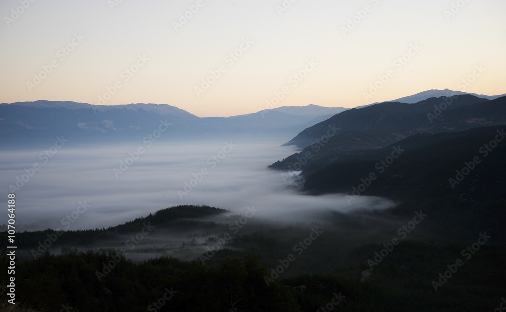 Mist Envelops the Southern Taurus Mountains in Turkey