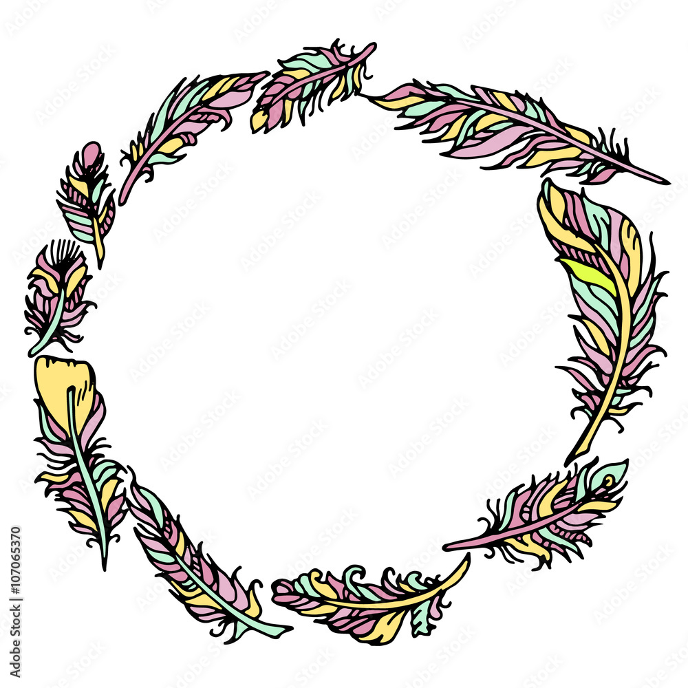 Obraz premium Frame of feathers