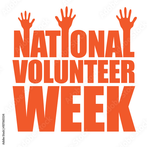 National volunteer month design. EPS 10 vector.