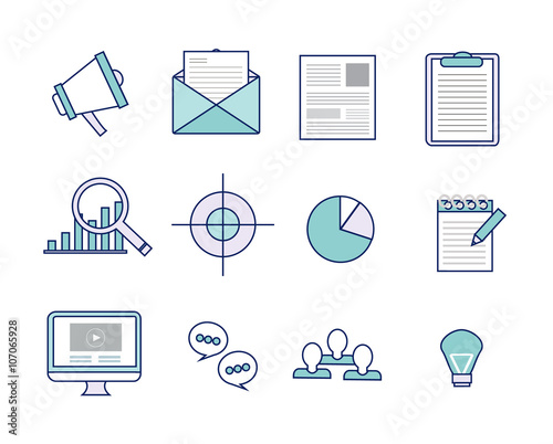 .Internet marketing icons. Vector
