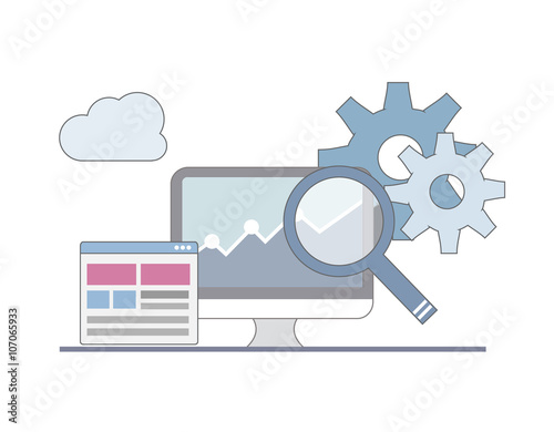 Seo optimization. Vector