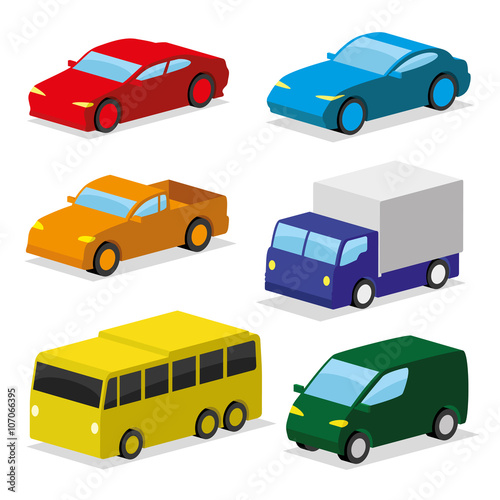 Transportation icons.