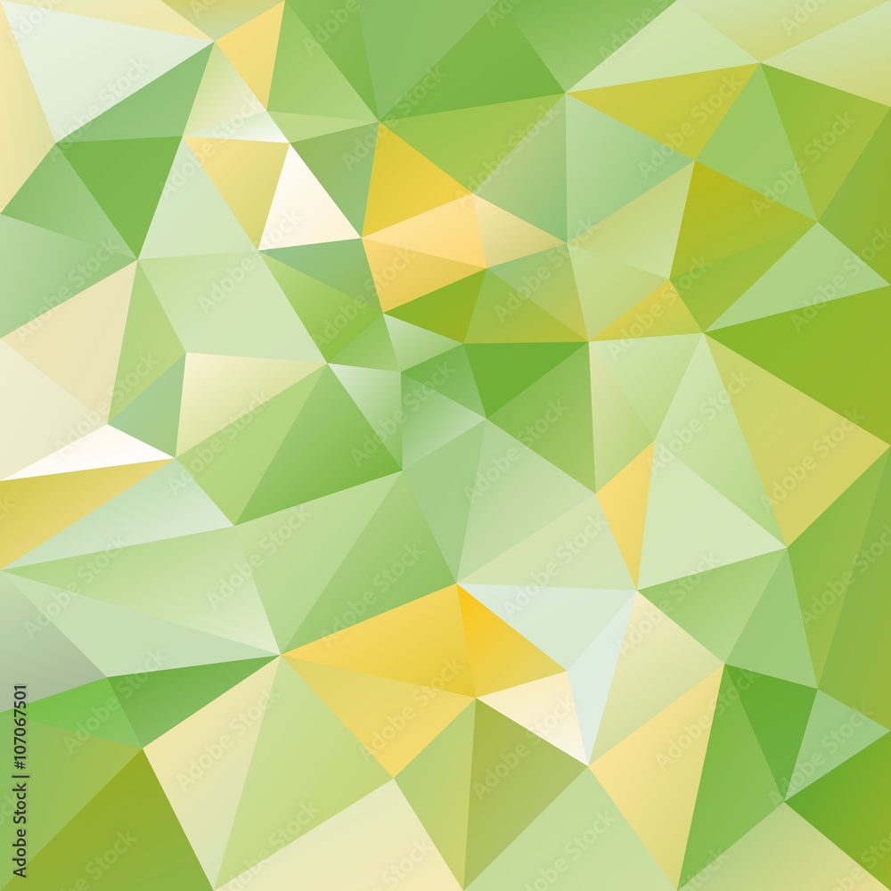 vector abstract irregular polygon background with a triangular pattern in fresh green and yellow colors vector abstract irregular polygon background with a triangular pattern in fresh green and yellow colors
