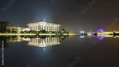 Night view at Masjid Tuanku Mizan Zainal Abidin, Putrajaya, Mala photo