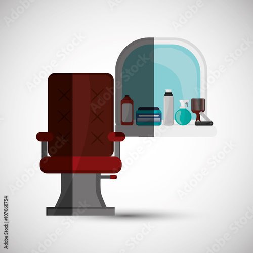 Canvas Print Hair salon design, vector illustration