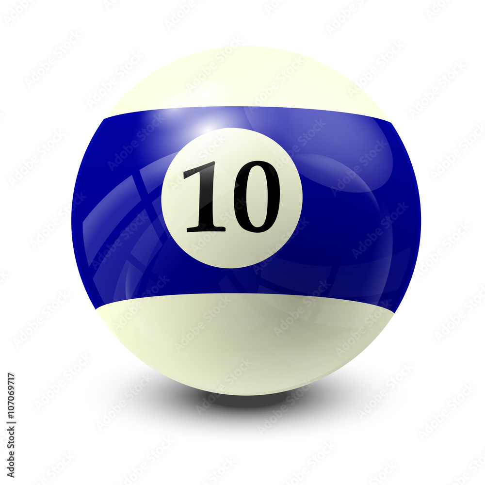 Vecteur Stock billiard ball 10 | Adobe Stock