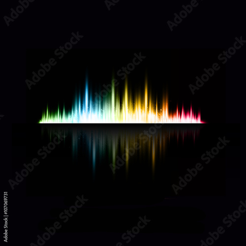 illustration of music equaliser easy editable