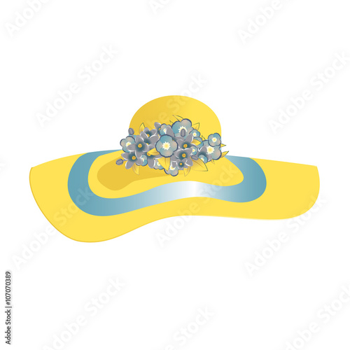 Ladys hat with a brim