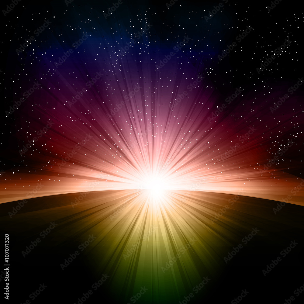 Obraz premium Earth sunrise easy all editable