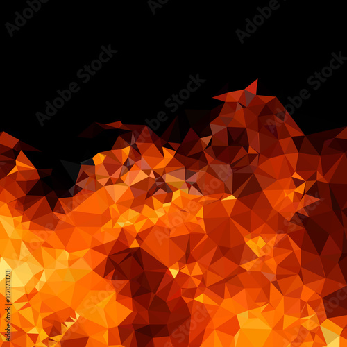 polygon geometric fire background easy editable