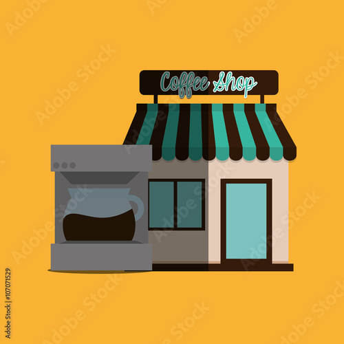 Wallpaper Mural Coffee shop design , vector illustration Torontodigital.ca