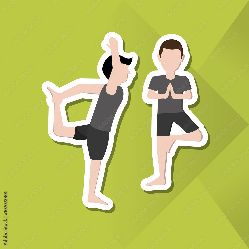 Yoga icon design, vector illustration Yoga icon design, vector illustration