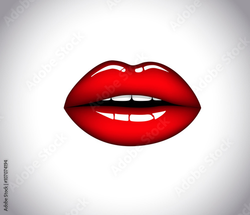 Red female sexy woman lips