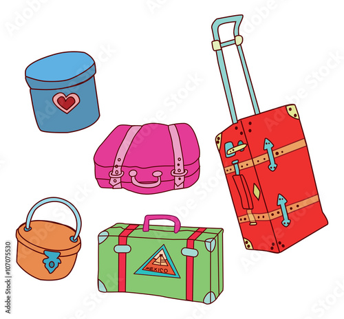 travel luggage illustration