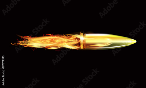 the fire of the bullets shot