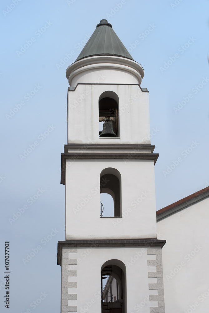 Bell tower Church of Madonna delle Grazie, Ebolii village