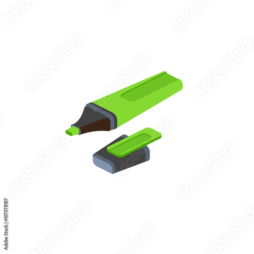 Isometric marker on white background. For web design and applica