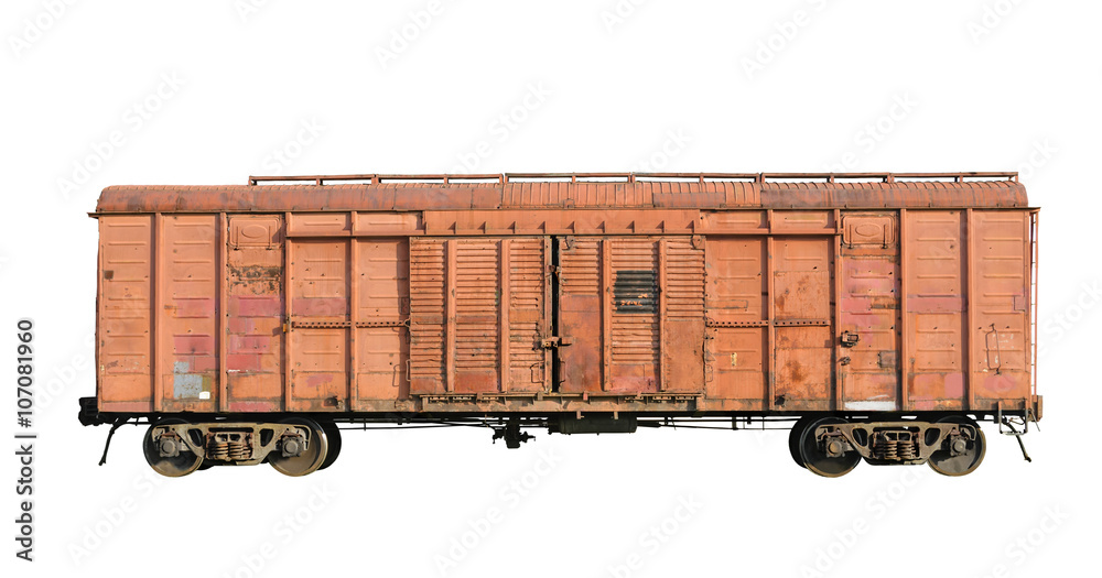 Fototapeta premium Old railway cargo wagon