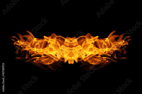 Abstract Fire flame on black background © prapann