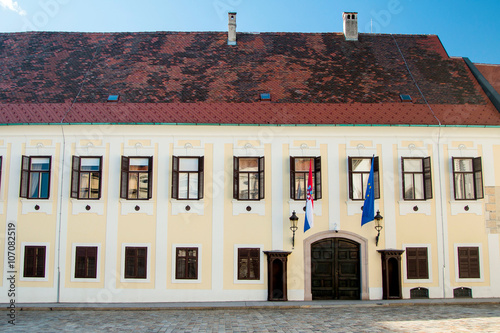 Palace of Croatian Government on St Mark's Square in Zagreb, Croatia  photo