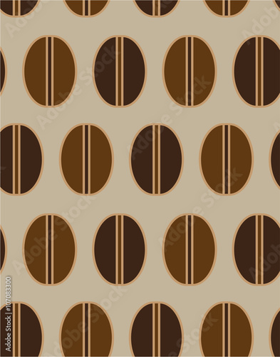 coffee roasted color beans seamless geometric flat vector pattern