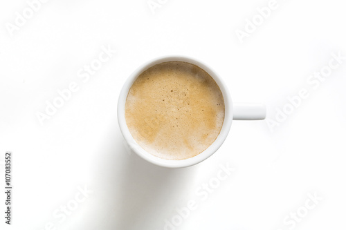 Latte coffee, isolate on a white background