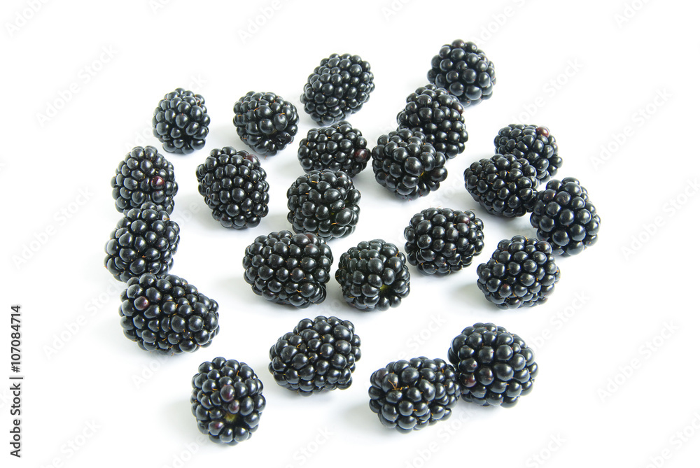 Blackberry with leaves Blackberry with leaves