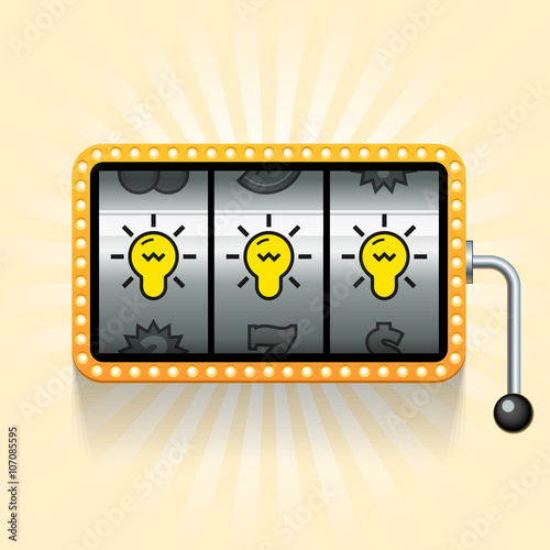 Bulbs in slot machine. Conceptual illustration