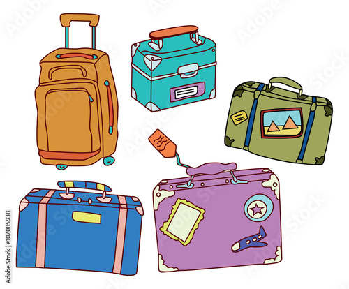 travel luggage illustration