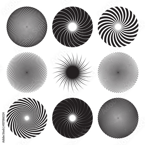 Optical Art Spirals and Swirls